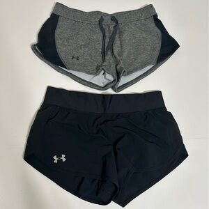 Lot of Under Armour Athletic Shorts in Gray and Black Size Medium